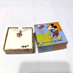 New Sterling Disney Mini Mouse pendant necklace